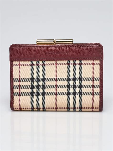 burberry wallet haymarket check and leather bifold inside
